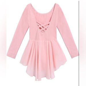 Girls Classic Long Sleeve Leotard Dance Ballet Dress